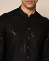 Manyavar Men Black Elegance Kurta Pajama
