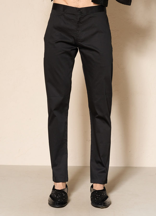 Manyavar Men Black Elegance Kurta Pajama