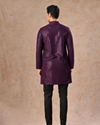 Manyavar Men Wine Viscose Kurta Pajama