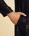 Manyavar Men Radiant Dark Blue Kurta Pajama