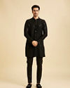 Manyavar Men Black Elegance Kurta Pajama