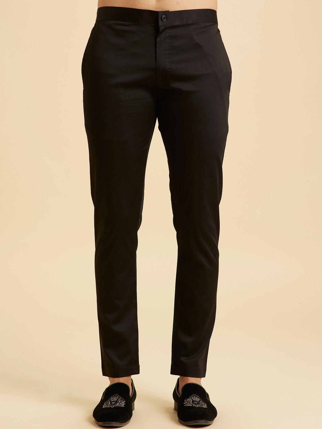 Manyavar Men Black Elegance Kurta Pajama