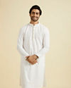 Elegant White Cotton Kurta Pajama