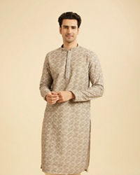 Manyavar Men Olive Green Exquisite Kurta Pajama