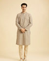 Manyavar Men Olive Green Exquisite Kurta Pajama
