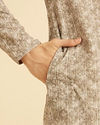 Manyavar Men Olive Green Exquisite Kurta Pajama