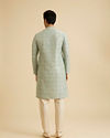 Manyavar Men Light Mid Green Festive Kurta Pajama