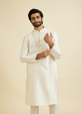 Manyavar Men Creamy Delight Kurta Pajama