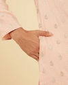 Manyavar Men Pink Blended Cotton Kurta Pajama