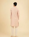 Manyavar Men Pink Blended Cotton Kurta Pajama