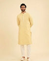 Manyavar Men Saffron Yellow Adorned Kurta Pajama