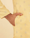 Manyavar Men Saffron Yellow Adorned Kurta Pajama