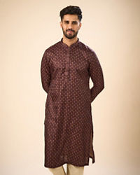 Manyavar Men Exquisite Brown Kurta Pajama