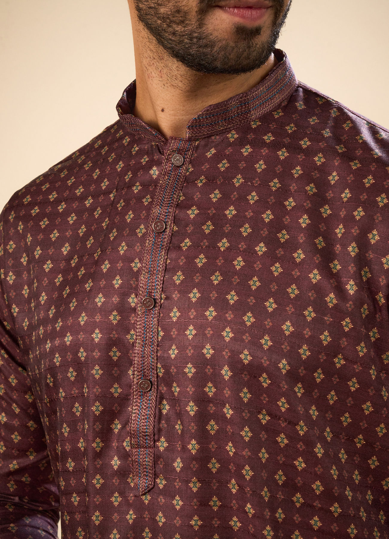 Manyavar Men Exquisite Brown Kurta Pajama