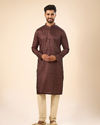 Manyavar Men Exquisite Brown Kurta Pajama