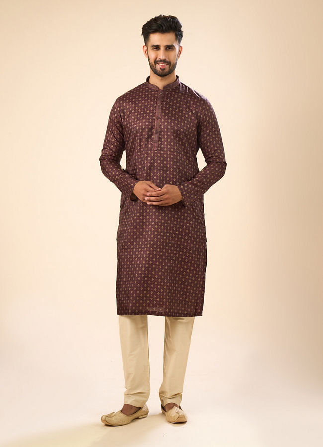 Manyavar Men Exquisite Brown Kurta Pajama