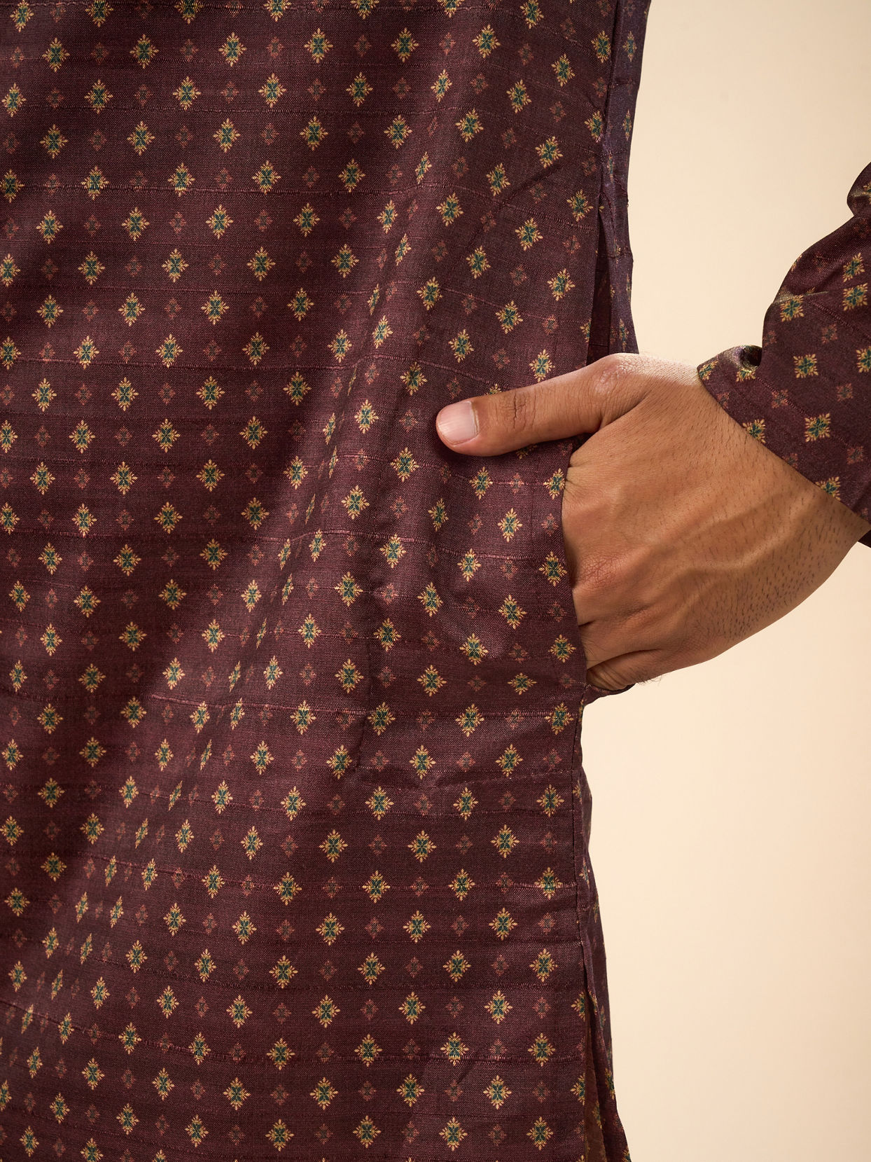 Manyavar Men Exquisite Brown Kurta Pajama