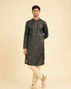 Manyavar Men Teal Green Elegance Kurta Pajama