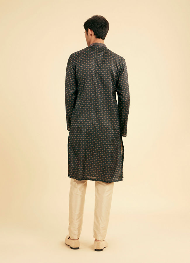 Manyavar Men Teal Green Elegance Kurta Pajama