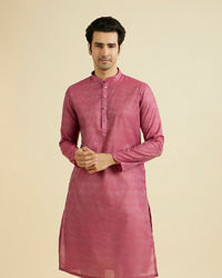 Manyavar Men Radiant Rani Pink Ensemble Kurta Pajama