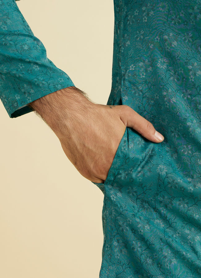 Manyavar Men Emerald Elegance Kurta Pajama