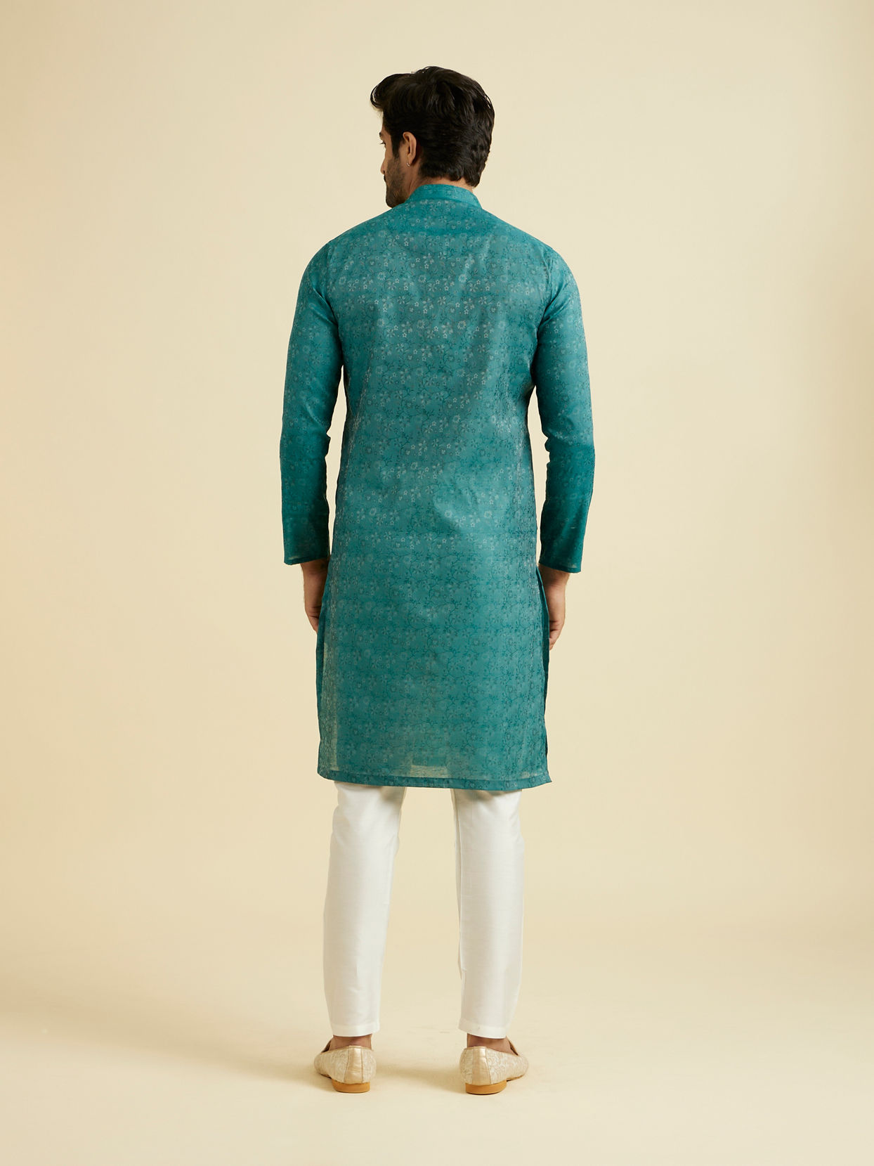 Manyavar Men Emerald Elegance Kurta Pajama