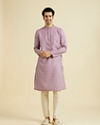 Manyavar Men Lilac Elegance Kurta Pajama