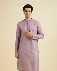 Manyavar Men Lilac Elegance Kurta Pajama