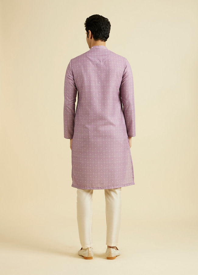 Manyavar Men Lilac Elegance Kurta Pajama