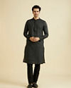 Manyavar Men Black Elegance Kurta Pajama