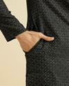Manyavar Men Black Elegance Kurta Pajama