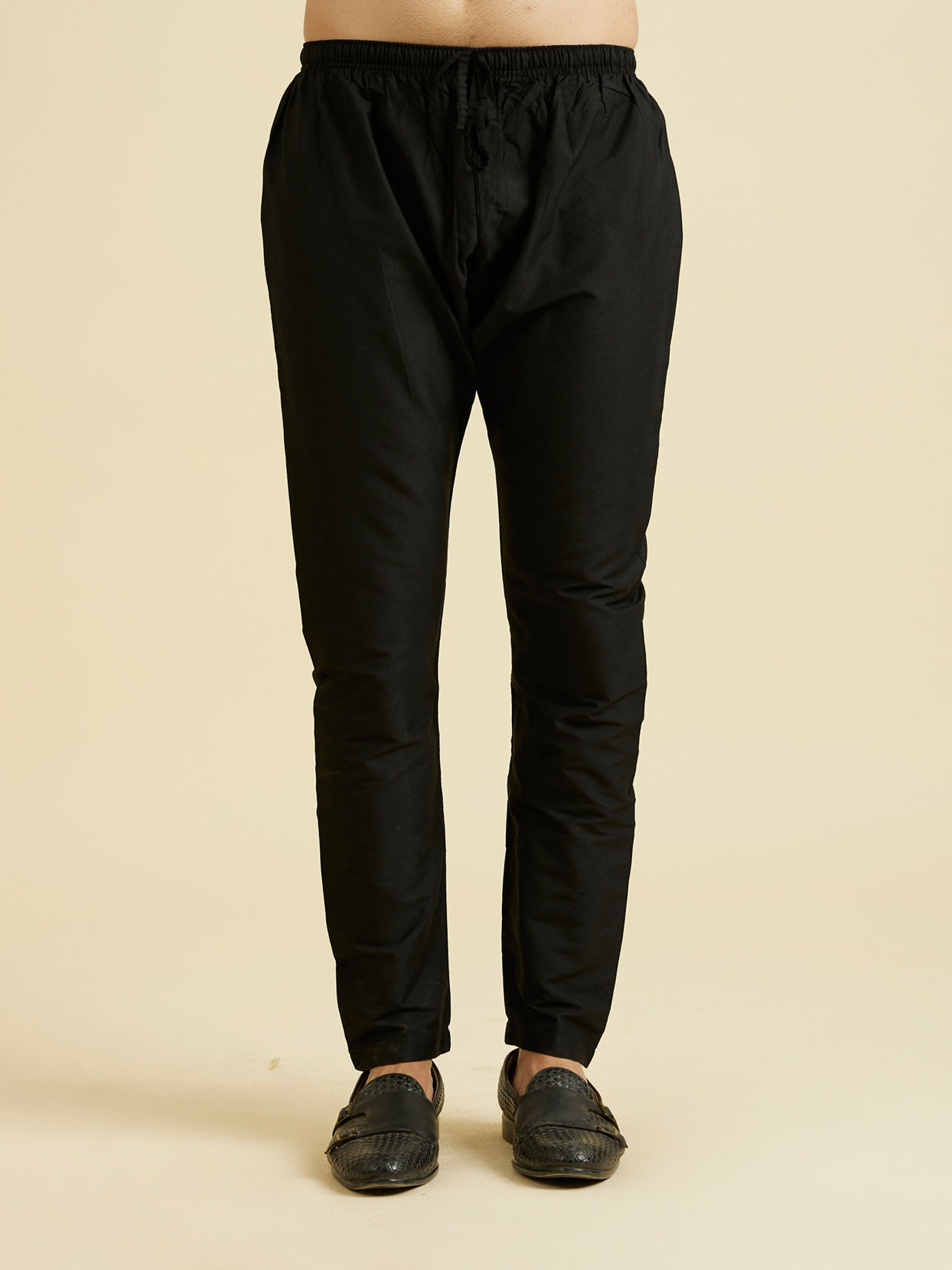 Manyavar Men Black Elegance Kurta Pajama