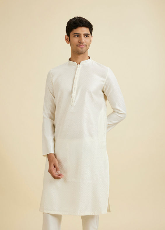Manyavar Men Cream Charisma Kurta Pajama