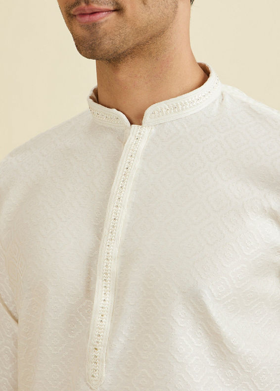 Manyavar Men Cream Charisma Kurta Pajama