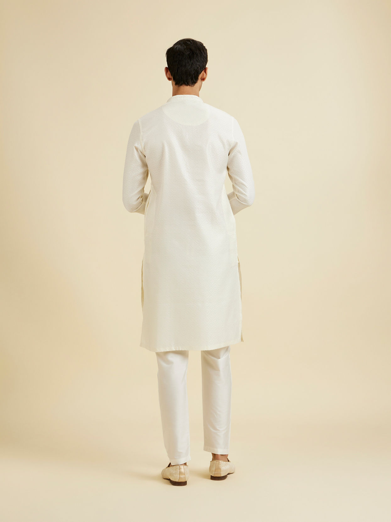 Manyavar Men Cream Charisma Kurta Pajama
