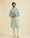 Manyavar Men Aqua Green Festive Kurta Pajama