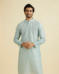 Manyavar Men Aqua Green Festive Kurta Pajama