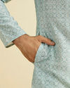 Manyavar Men Aqua Green Festive Kurta Pajama