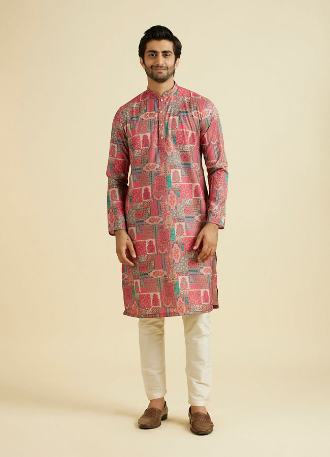 Manyavar Men Coral Charm Kurta Pajama