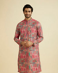 Manyavar Men Coral Charm Kurta Pajama