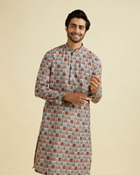Manyavar Men Beige Elegance Kurta Pajama