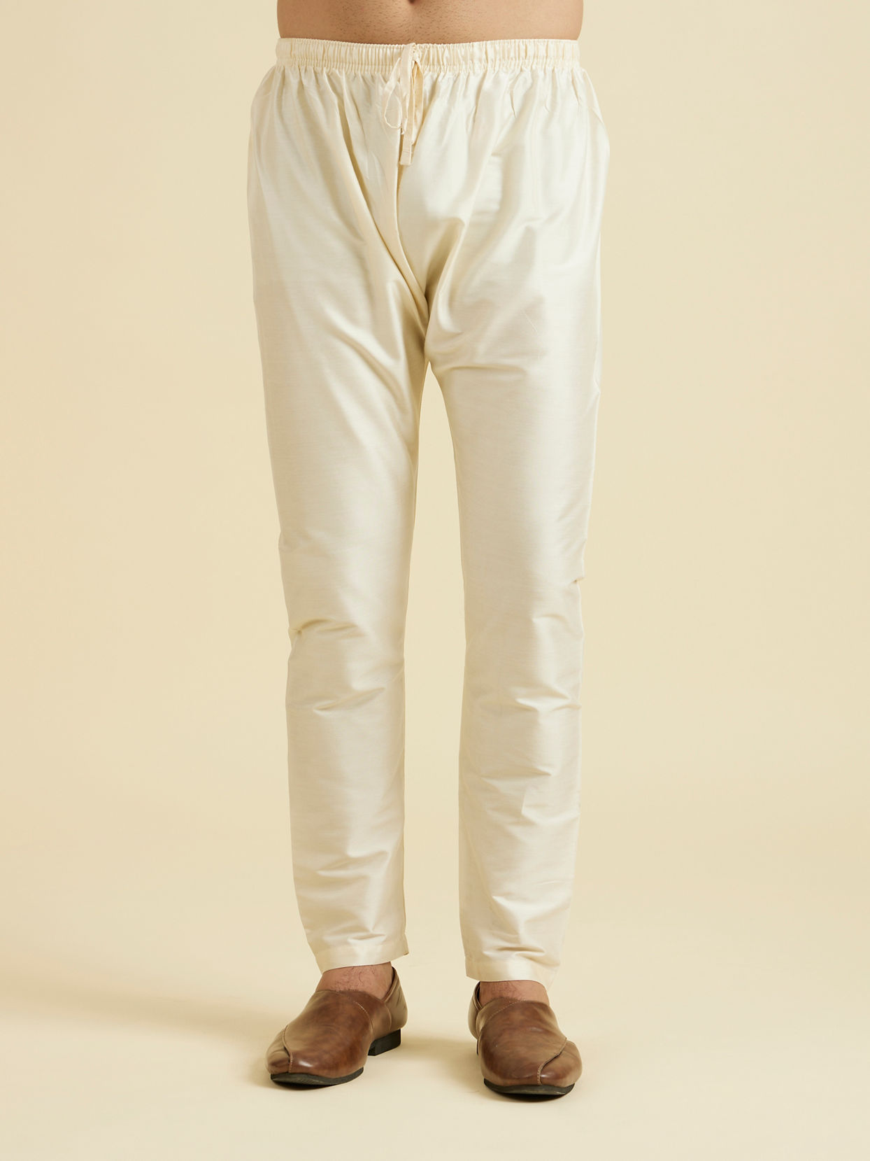 Manyavar Men Beige Elegance Kurta Pajama