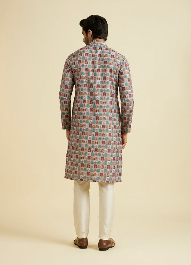 Manyavar Men Beige Elegance Kurta Pajama