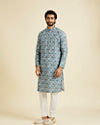 Manyavar Men Teal Green Festive Kurta Pajama