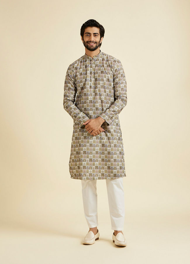 Manyavar Men Verdant Delight Kurta Pajama
