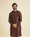 Elegant Brown Kurta Pyjama