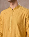 Manyavar Men Sunset Mustard Elegance Kurta Pajama