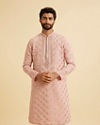 Manyavar Men Dusty Pink Regal Kurta Pajama