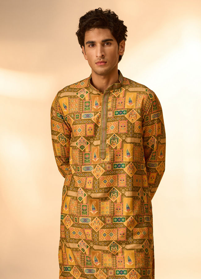 Manyavar Men Emerald Elegance Kurta Pajama