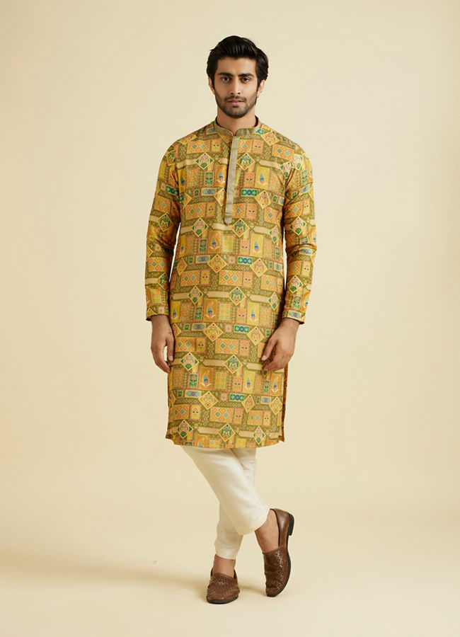 Manyavar Men Emerald Elegance Kurta Pajama
